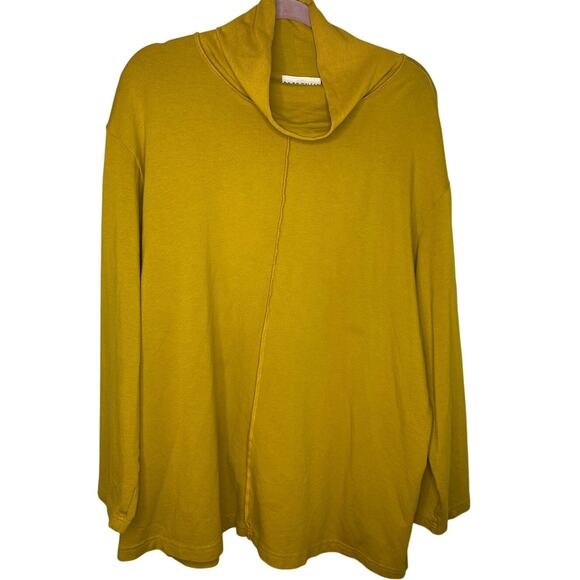 Bryn Walker Sweater XL Bamboo Organic Cotton Blend Lagenlook  Flowy Mustard - Picture 1 of 8
